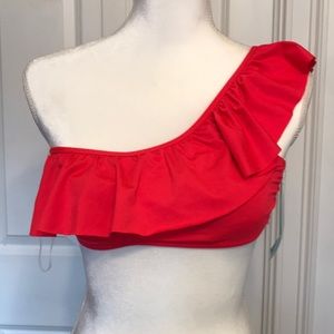 Pink One Shoulder Swim Top  Sz 8 H&M